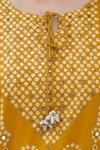 K 1190 By Naisha Cotton Bandhani Printed Kurti With Bottom Dupatta